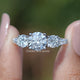 Round And Tapered Baguette Five Stone Ring