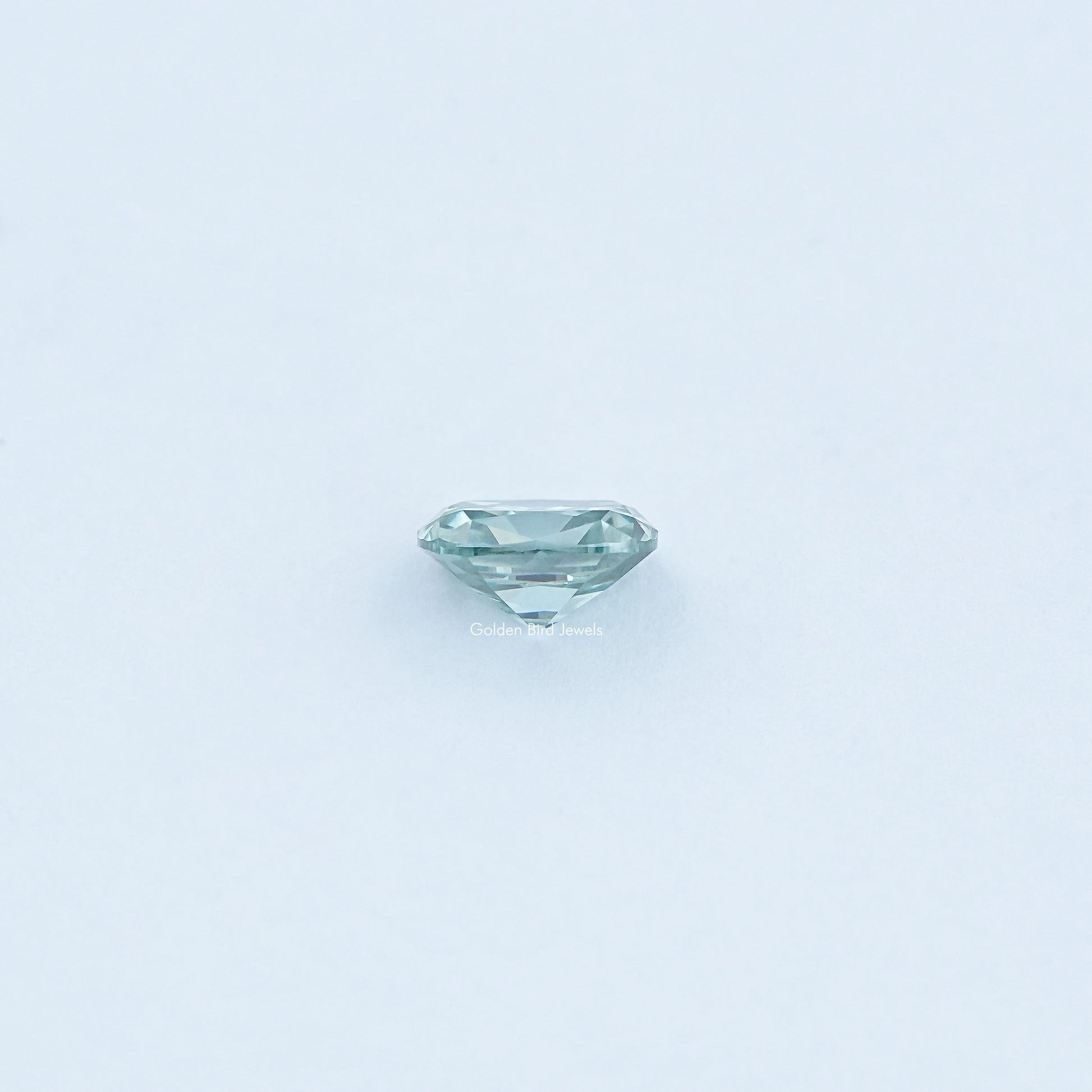 Side View Of Loose Moissanite in unique Pattern 