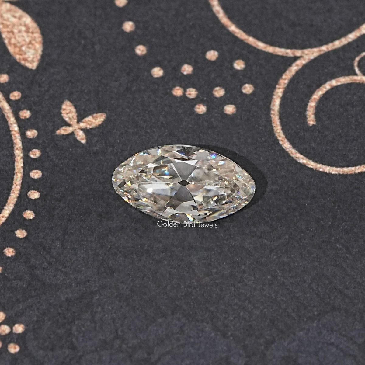 Off White Old Mine Moval Loose Moissanite Stone