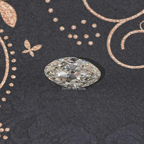 Off White Old Mine Moval Loose Moissanite Stone