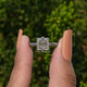 Old Mine Princess Cut Moissanite Solitaire Ring