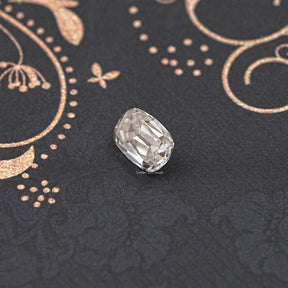 Display View of Off White Cushion Cut Moissanite Loose Stone