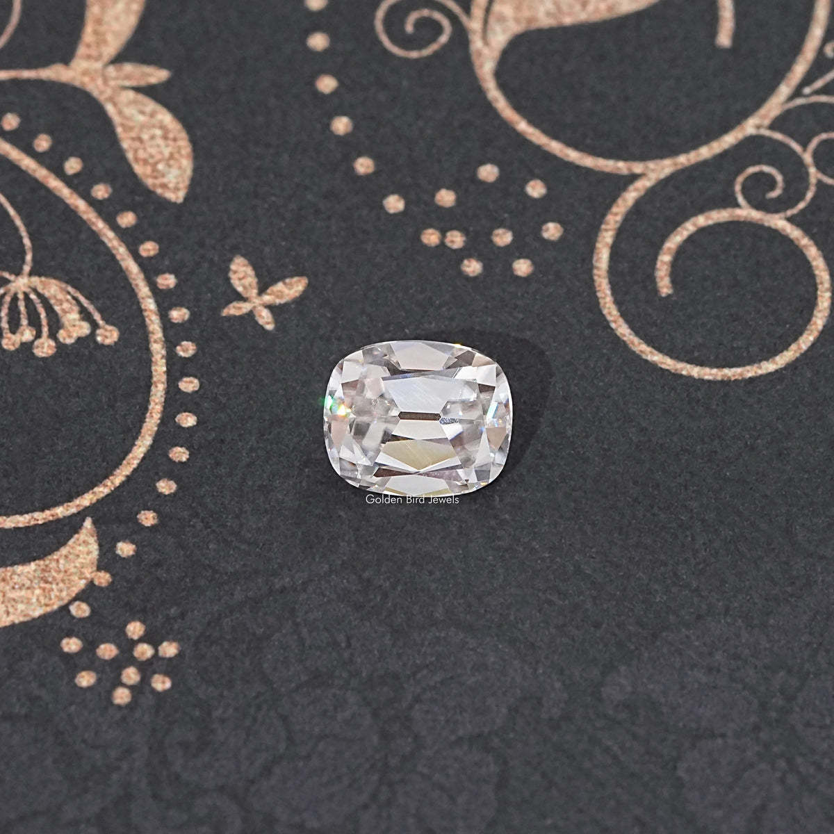 Near Colorless Old Cut Cushion Loose Stone