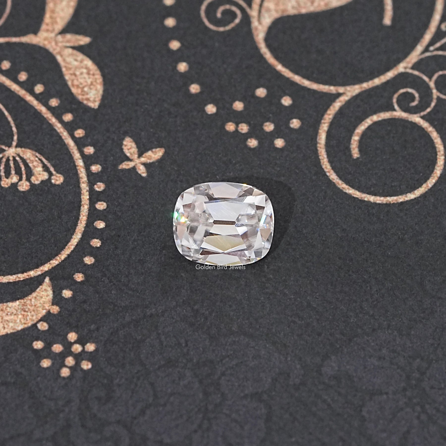 Near Colorless Old Cut Cushion Loose Stone
