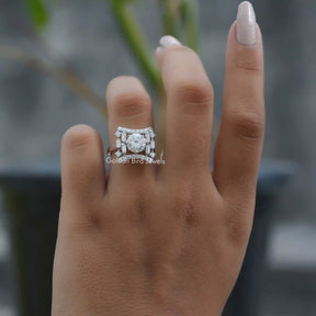 [Moissanite Baguette Cocktail Ring]-[Golden Bird Jewels]