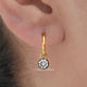 Old European Cut Round Moissanite Dangle Earrings
