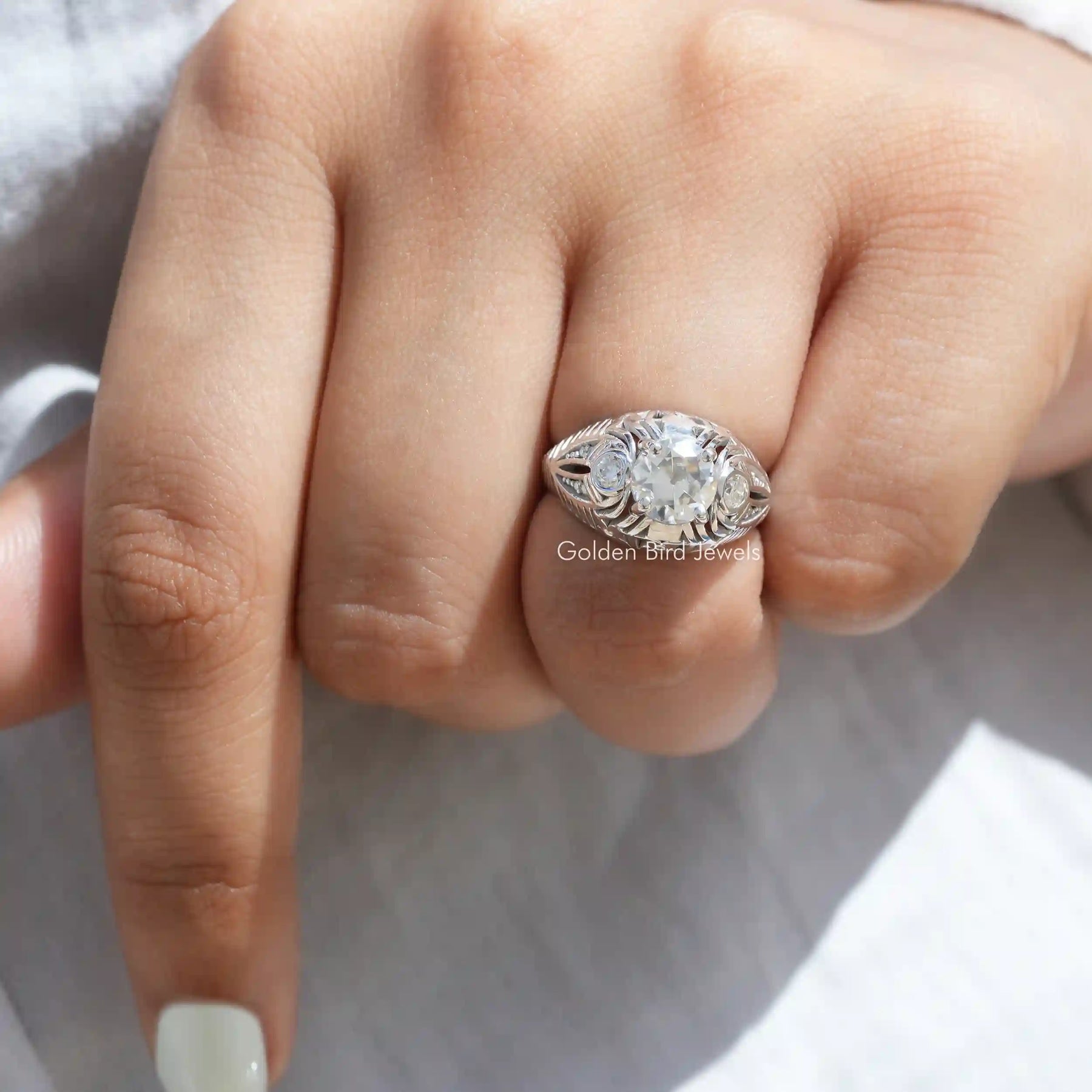 European cut moissanite sale