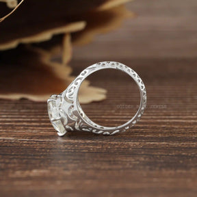 Old European Cut Round Moissanite Vintage Ring
