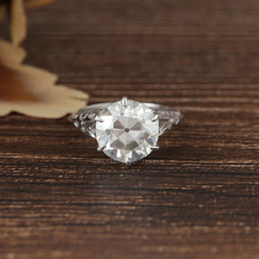 Old European Cut Round Moissanite Vintage Ring