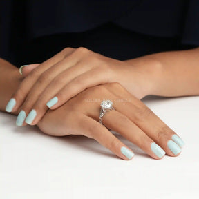 Old European Cut Round Moissanite Vintage Ring