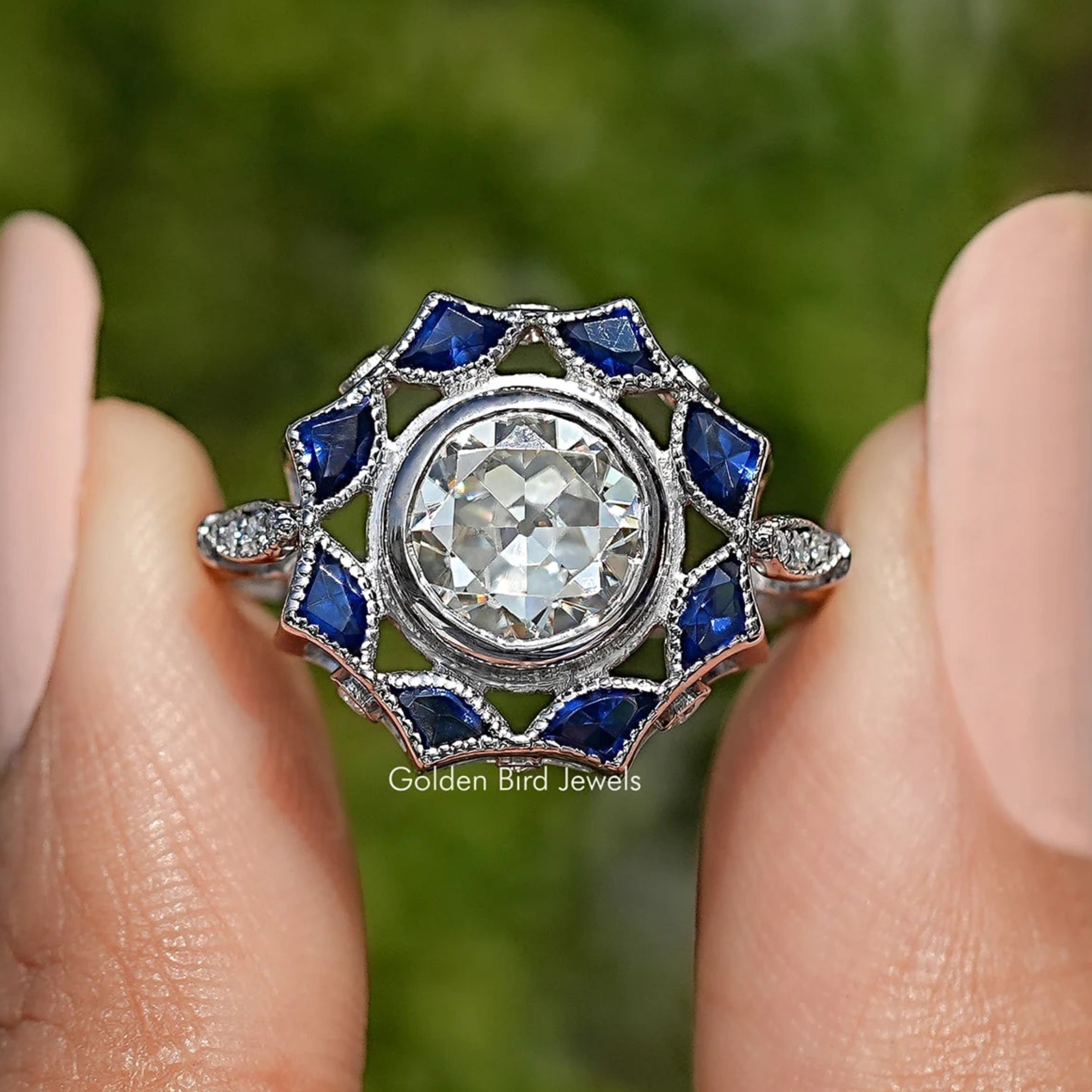 Old European Round Cut Bezel Set Ring – goldenbirdjewels