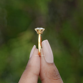 Old European Round Moissanite Engagement Ring