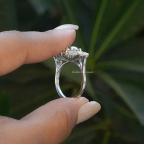 [Two finger old european round cut moissanite ring]