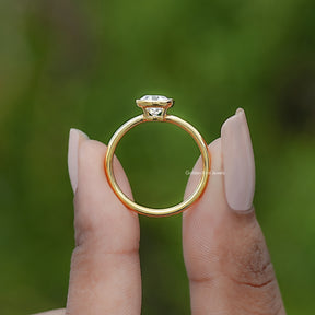 Bezel Set Old European Round Moissanite Ring