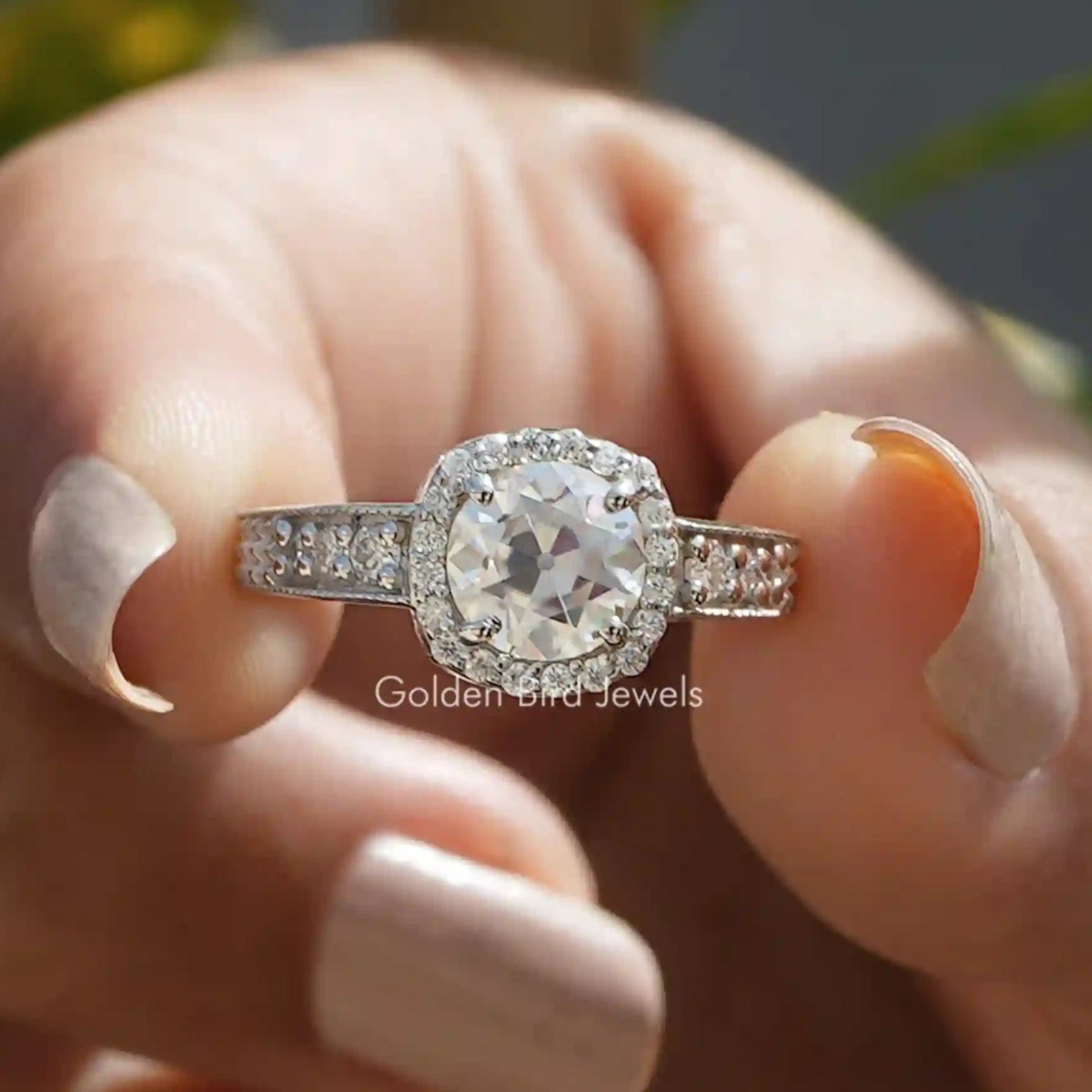 1 ct round halo engagement ring deals