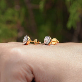 Old European Cut Round Moissanite Studs