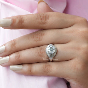 Old European Round Cut Moissanite Vintage Ring