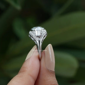 Old European Round Cut Moissanite Vintage Ring