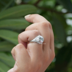 Old European Round Cut Moissanite Vintage Ring