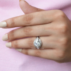 Old European Round Cut Moissanite Vintage Ring