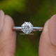 Moissanite Old European Round Solitaire Ring