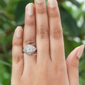 Old European Round Cut Vintage Moissanite Ring