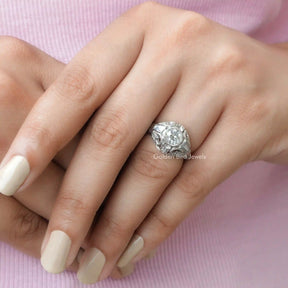 Old European Round Cut Vintage Moissanite Ring
