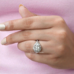 Old European Round Cut Vintage Moissanite Ring