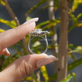 [Hand Made Old European Round Cut Moissanite Ring]-[Golden Bird Jewels]