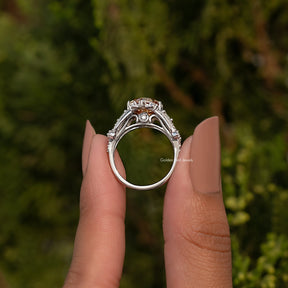 Old European Round Cut Moissanite Ring