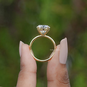 Old European Round Moissanite Solitaire Engagement Ring