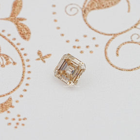 Yellow Old Mine Asscher Cut Loose Moissanite