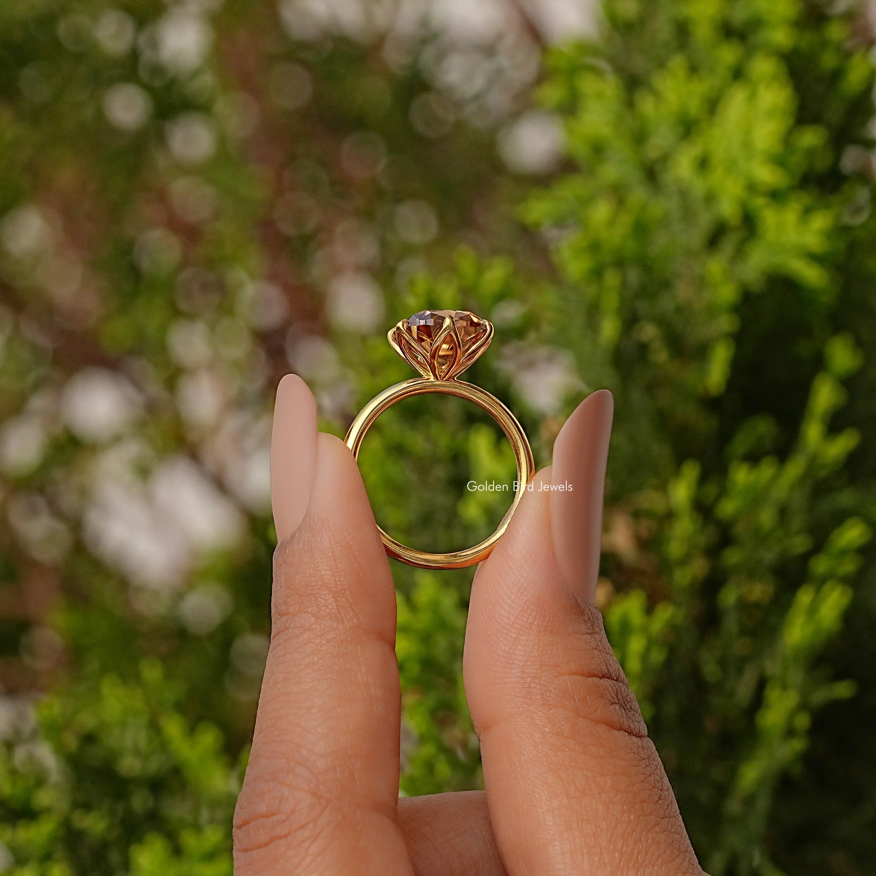Old Mine Cushion Cut Decorative Moissanite Prong Set Ring