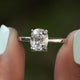 [Old Mine Cushion Cut Diamond Solitaire Ring]-[Golden Bird Jewels]