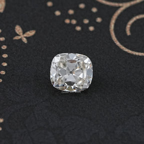 Off White Old Mine Cushion Cut Loose Moissanite
