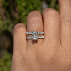 Irregular Old Mine Cushion Cut Moissanite Ring
