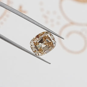 Old Mine Cut Yellow Cushion Loose Moissanite