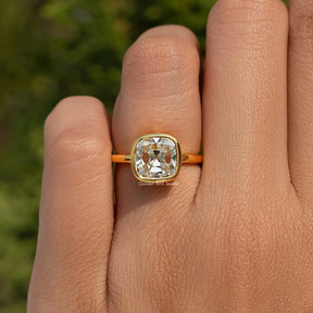 Bezel Set Moissanite Solitaire Ring