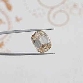 Detailed View Of Old Mine Cushion Cut Loose Moissanite Stone