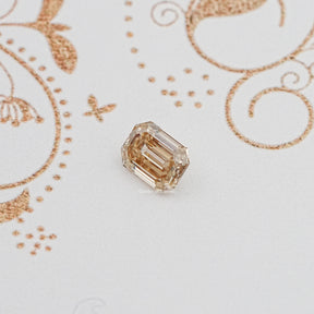 Detailed View Of Old Mine Emerald Cut Loose Moissanite Stone
