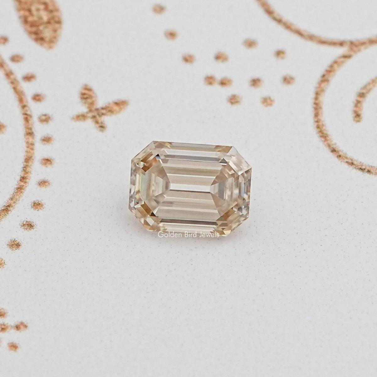 Old Mine Cut Emerald Loose Moissanite