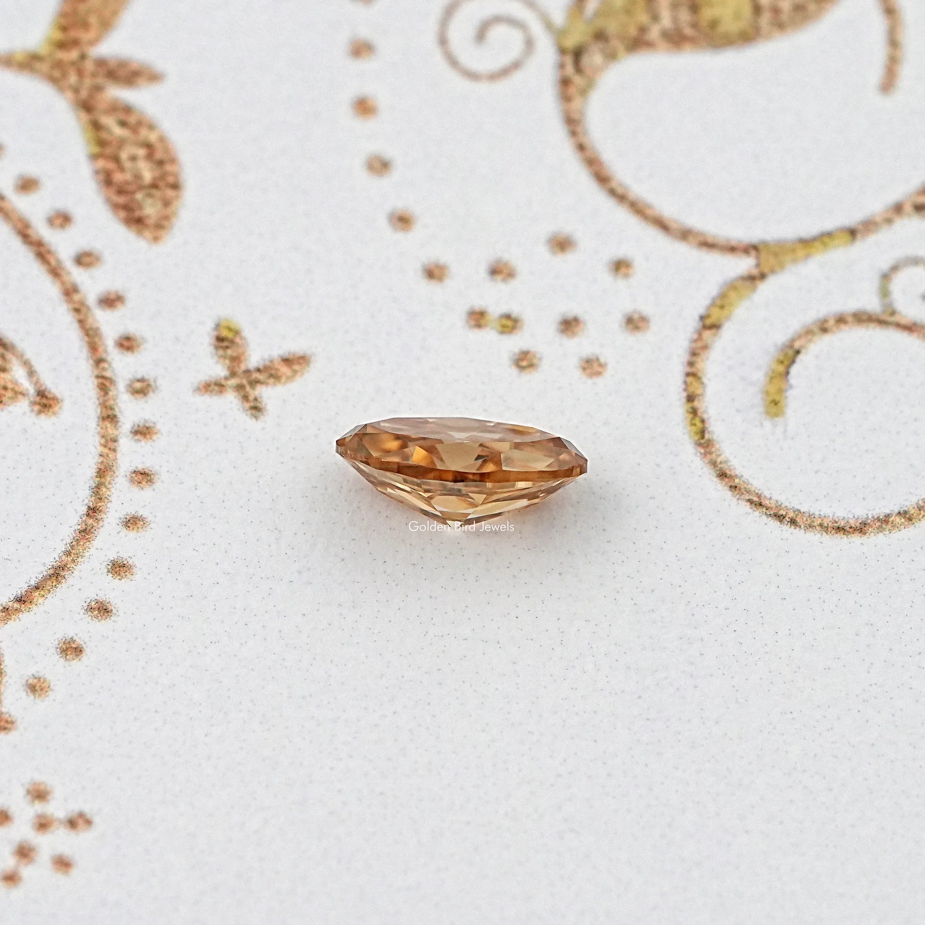 Champagne Old Mine Moval Loose Moissanite