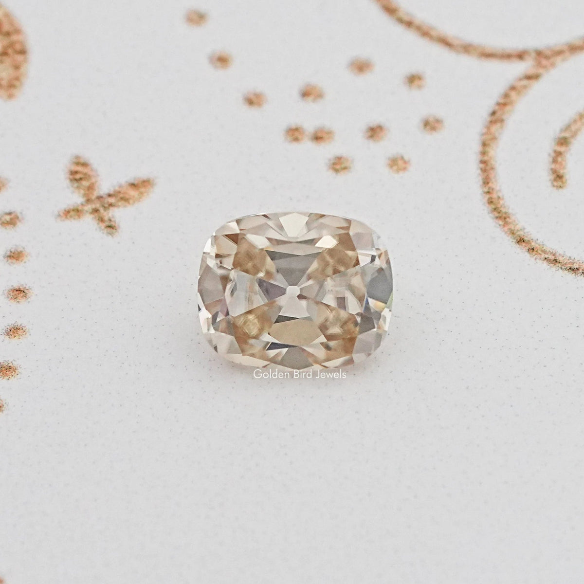 Old Mine Cut Yellow Cushion Loose Moissanite