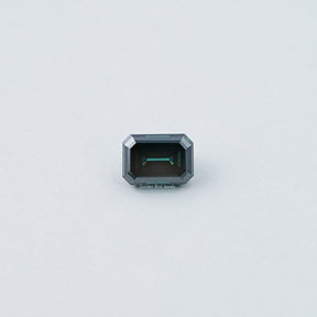 Dark Green Old Mine Emerald Cut Loose Moissanite