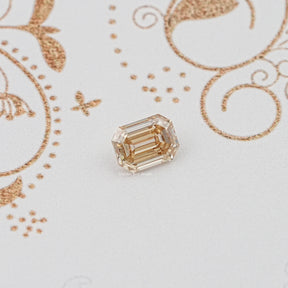 Top View of Old Mine Emerald Cut Loose Moissanite Stone