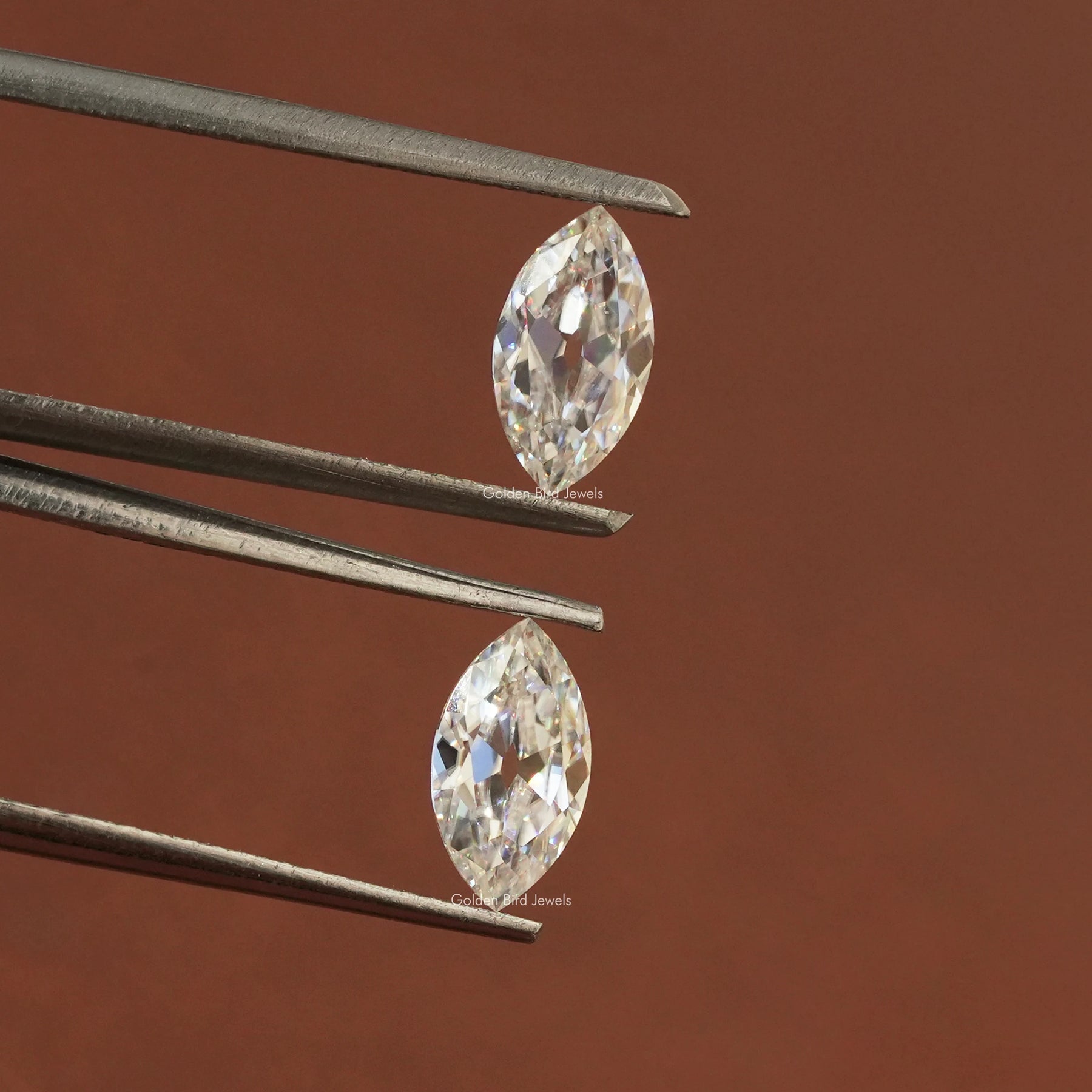 [Colorless Old Mine Marquise Cut Loose]-[Golden Bird Jewels]