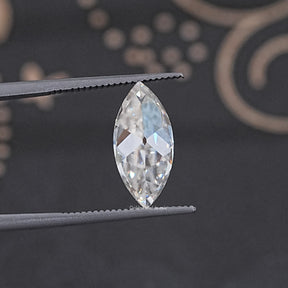 Back View Of Old Mine Marquise Cut Loose Moissanite Stone 