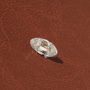 [Front view of old mine moval cut loose moissanite]-[Golden Bird Jewels]