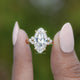 Old Mine Moval Moissanite Accent Set Ring