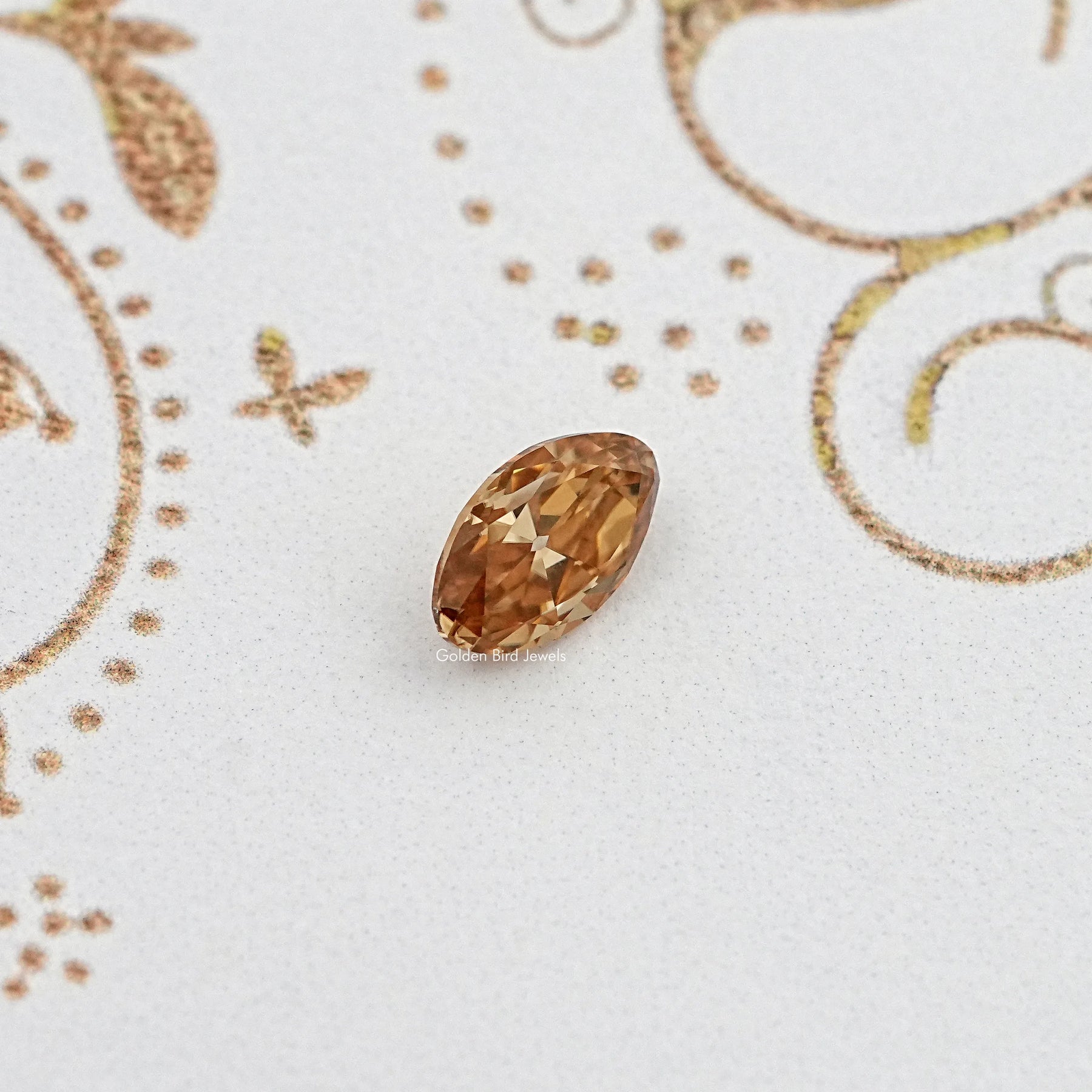 Champagne Old Mine Moval Loose Moissanite